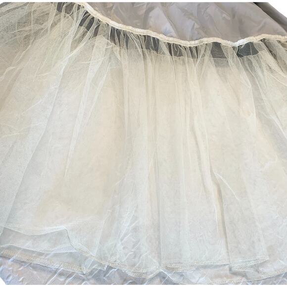 Vintage 80s Jump Apparel Black Halter Prom Gown 11/12 Rhinestone Trim Crinoline - Picture 11 of 16